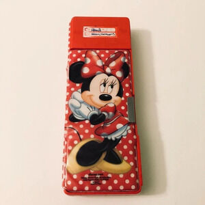 Vintage 90s Disneys Minnie Mouse Kids Double Sided Pencil Case  With 4 Buttons